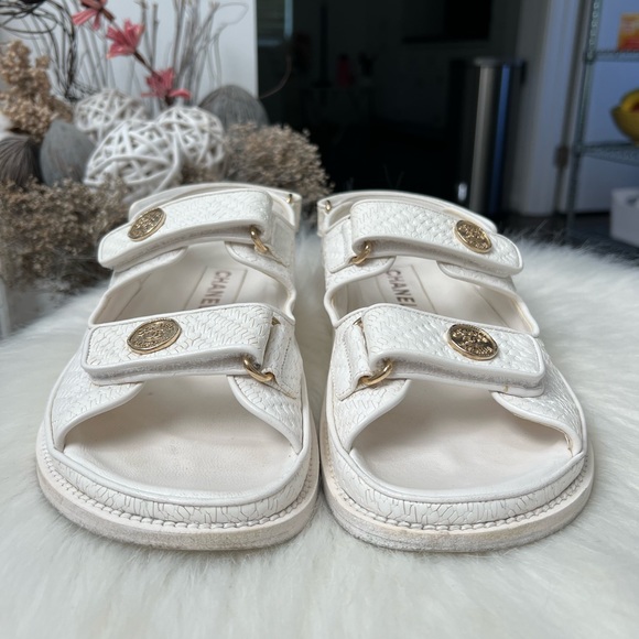 Chanel Dad Sandals white size 38 - Picture 8 of 11
